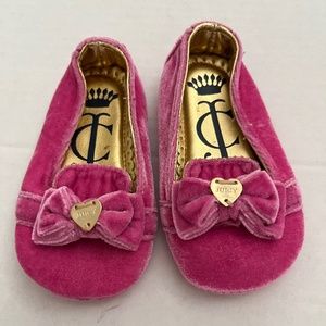 3 x $25 💙 Juicy Couture Velvet Pink Toddler Shoes